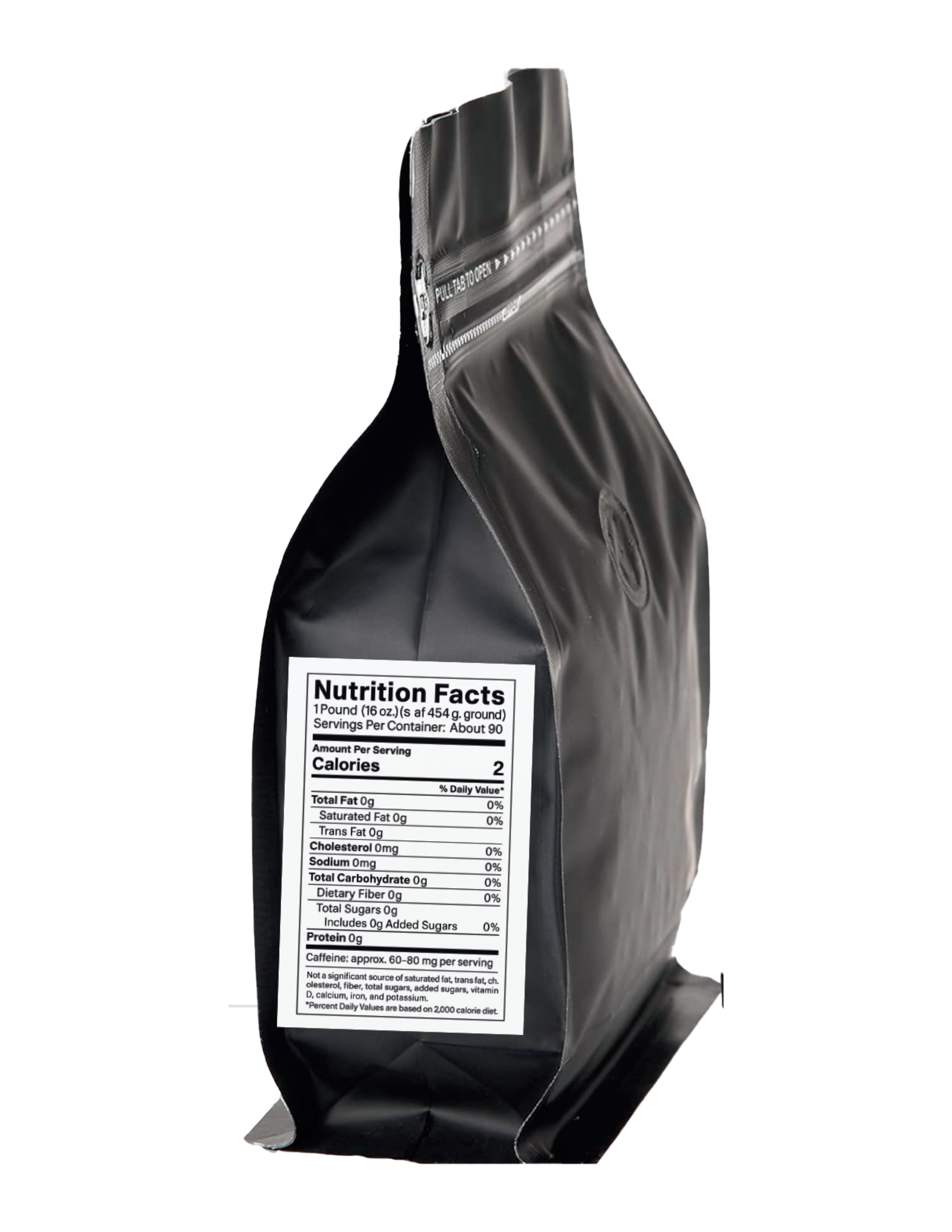 Información nutricional y detalles del café Mr.H